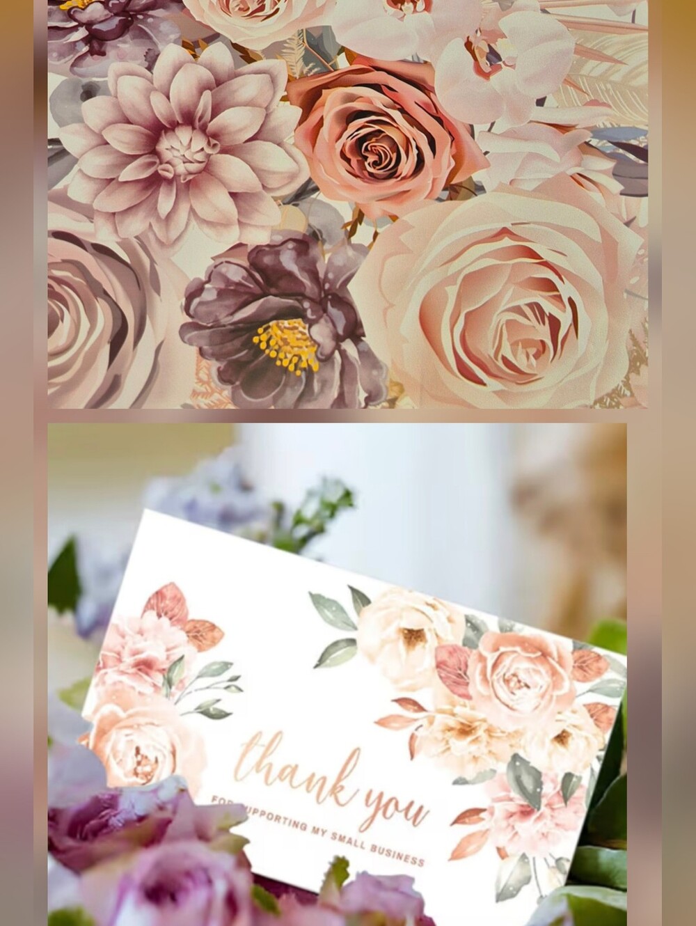 Poly Mailer Set 10x13  - Choose 25 Pink Or 25 Red Roses + 25 Thank You Cards